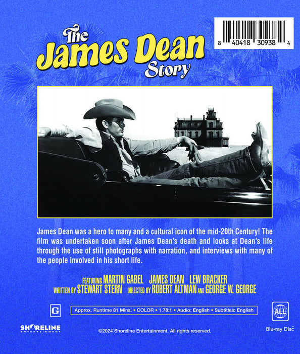 The James Dean Story (MOD) (BluRay Movie) - back cover art