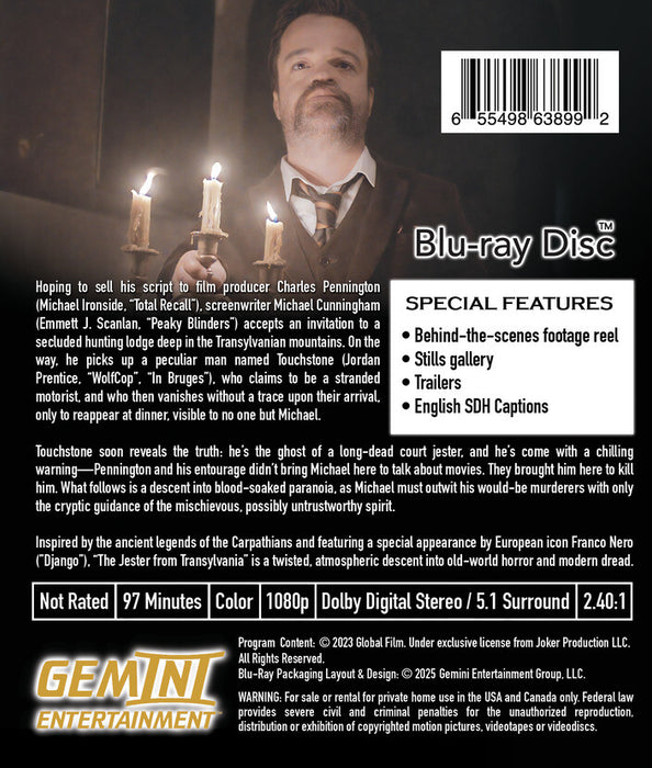 The Jester from Transylvania (MOD) (BluRay Movie) - back cover art