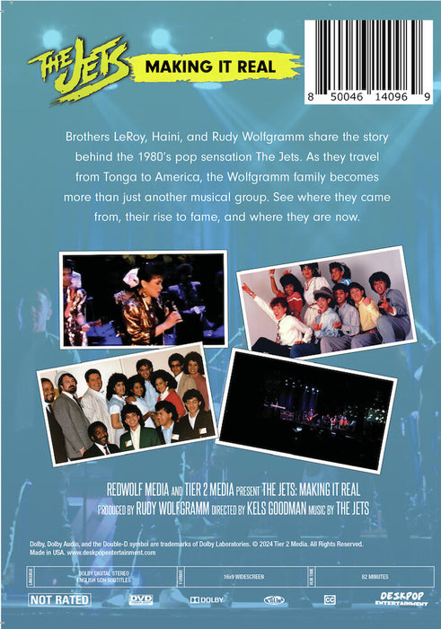 The Jets: Making It Real (MOD) (DVD Movie) - back cover art