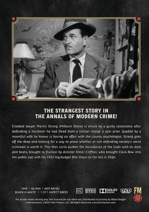 The Judge (1949) (MOD) (DVD Movie) - back cover art