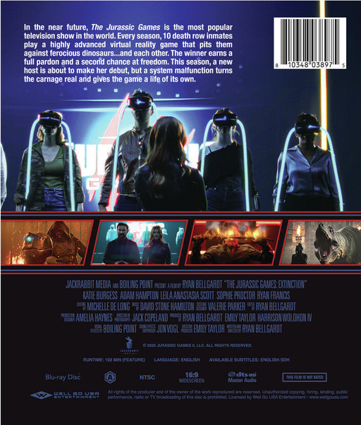 The Jurassic Games: Extinction (MOD) (BluRay Movie) - back cover art
