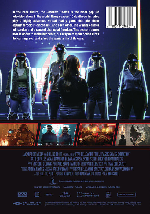 The Jurassic Games: Extinction (MOD) (DVD Movie) - back cover art