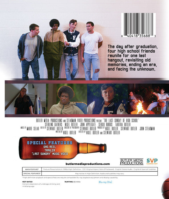 The Last Sunday of High School (MOD) (BluRay Movie) - back cover art