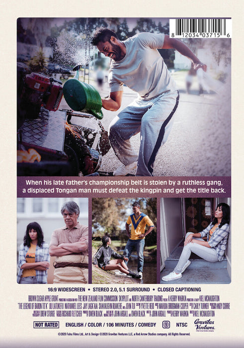 The Legend of Baron To'a (MOD) (DVD Movie) - back cover art