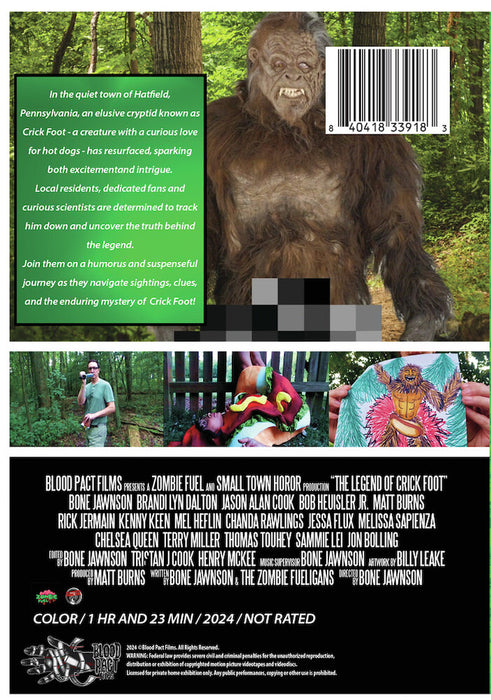 The Legend of Crick Foot (MOD) (DVD Movie) - back cover art