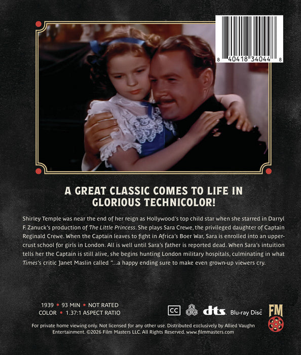 The Little Princess (1939) | Newly Restored Archive Collection (MOD) (BluRay Movie) - back cover art