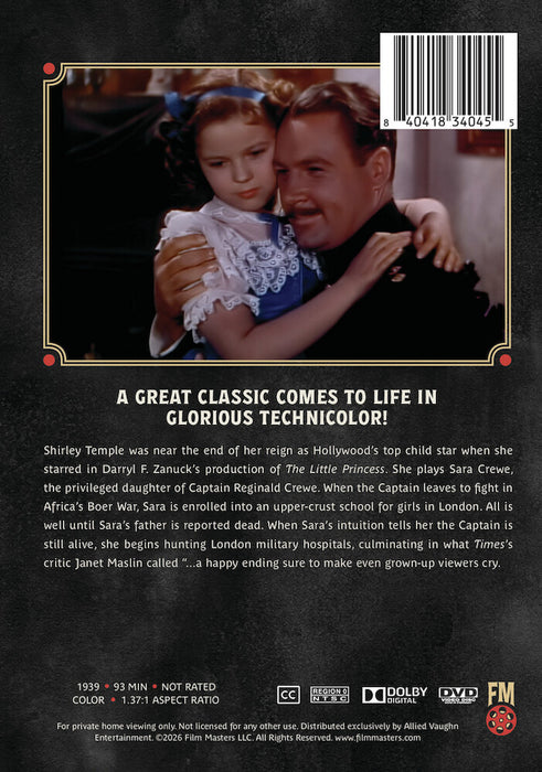 The Little Princess (1939) | Newly Restored Archive Collection (MOD) (DVD Movie) - back cover art