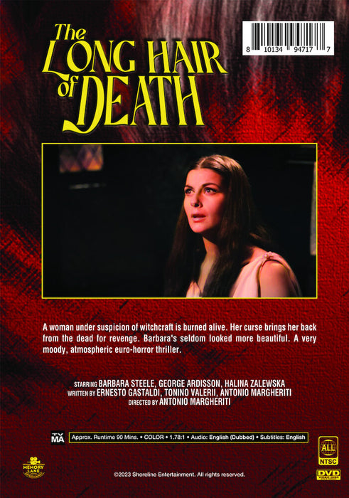 The Long Hair of Death (MOD) (DVD Movie) - back cover art