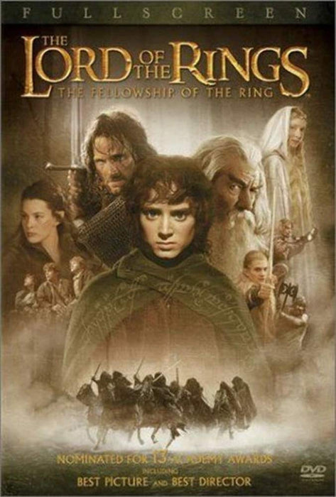The Lord of the Rings - The Fellowship of the Ring (Full Screen Edition) DVD - movie cover art