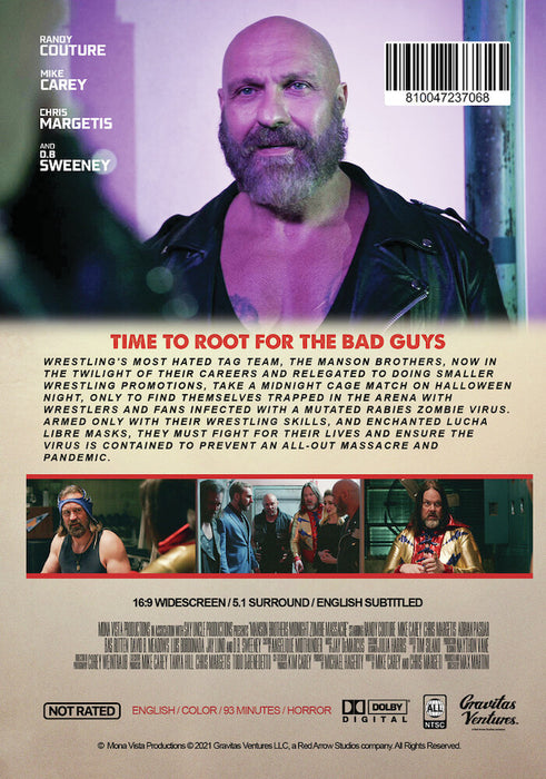 The Manson Brothers Midnight Zombie Massacre (MOD) (DVD Movie) - back cover art