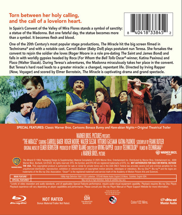 The Miracle (MOD) (BluRay Movie) - back cover art