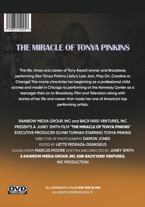 The Miracle of Tonya Pinkins (MOD) (DVD Movie) - back cover art