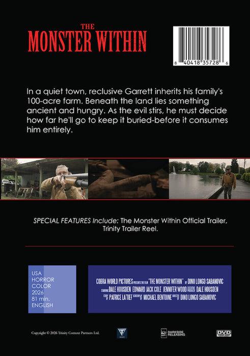 The Monster Within (MOD) (DVD Movie) - back cover art