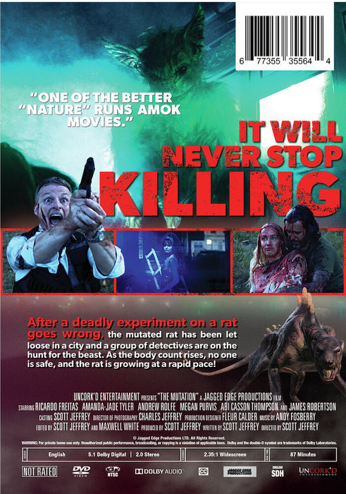 The Mutation (MOD) (DVD Movie) - back cover art