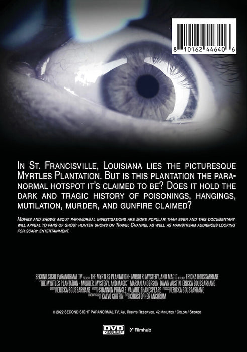 The Myrtles Plantation: Murder, Mystery, and Magic (MOD) (DVD Movie) - back cover art