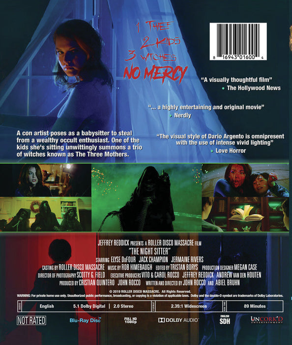 The Night Sitter (MOD) (BluRay Movie) - back cover art