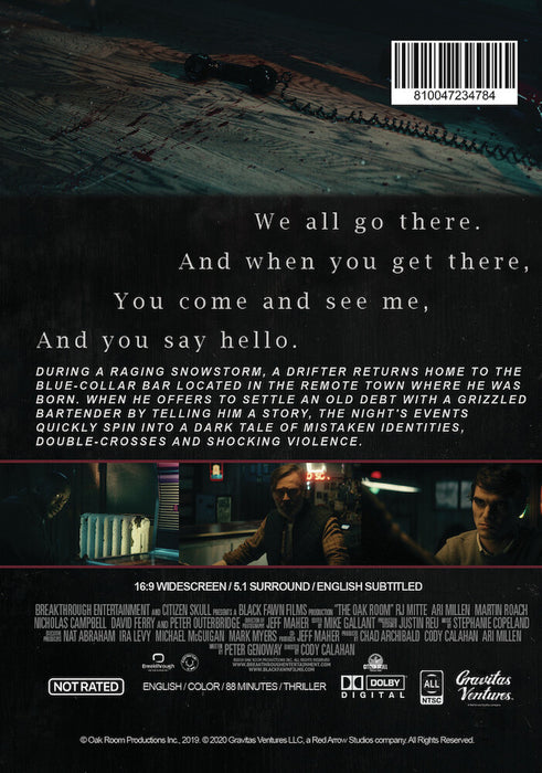 The Oak Room (MOD) (DVD Movie) - back cover art