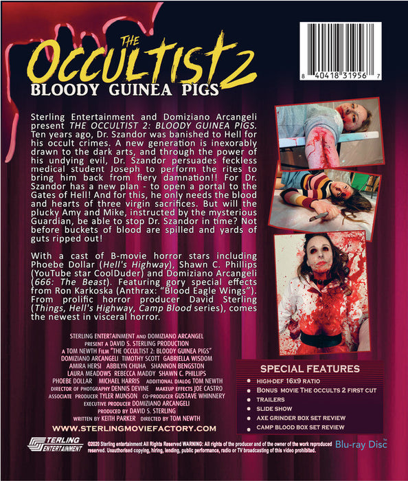 The Occultist 2: Bloody Guinea Pigs (MOD) (BluRay Movie) - back cover art