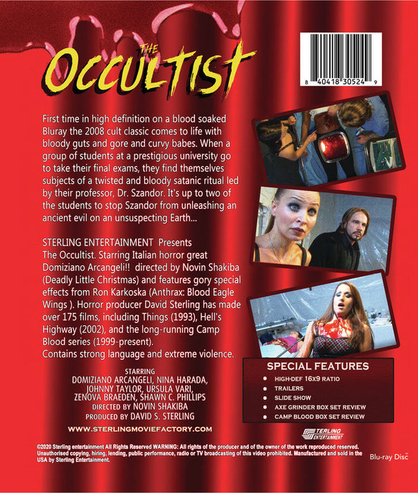 The Occultist (MOD) (BluRay Movie) - back cover art