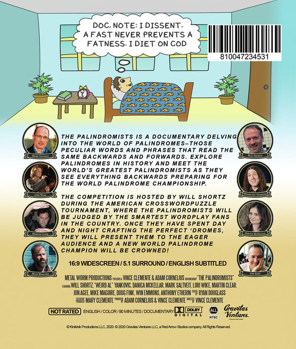 The Palindromists (MOD) (BluRay Movie) - back cover art