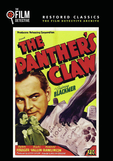 The Panther's Claw (The Film Detective Restored Version) (MOD) (DVD Movie) - movie cover art