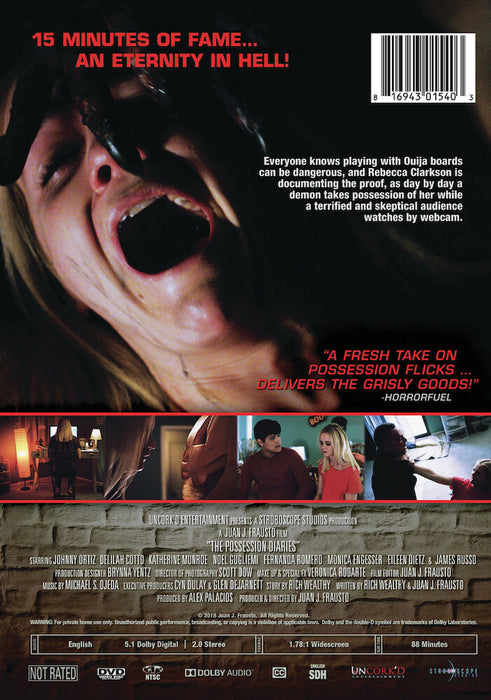 The Possession Diaries (MOD) (DVD Movie) - back cover art