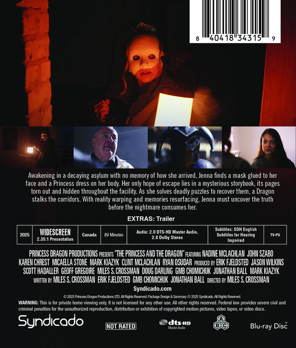 The Princess & The Dragon (MOD) (BluRay Movie) - back cover art
