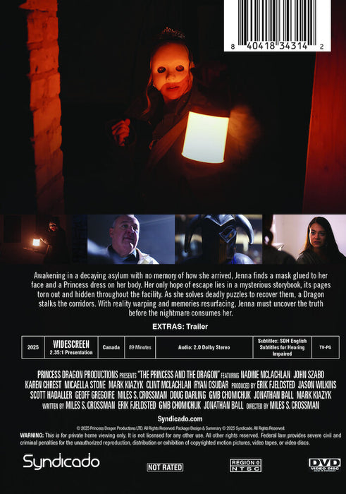 The Princess & The Dragon (MOD) (DVD Movie) - back cover art