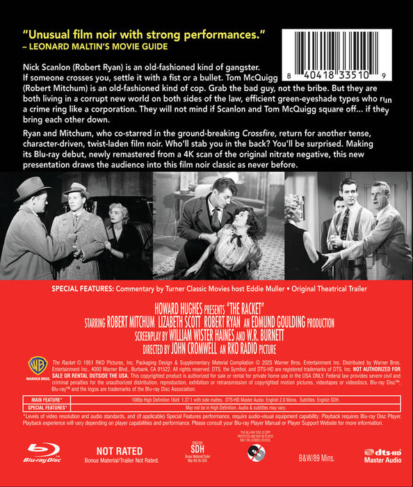 The Racket (MOD) (BluRay Movie) - back cover art