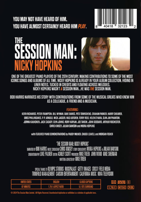 The Session Man (MOD) (DVD Movie) - back cover art