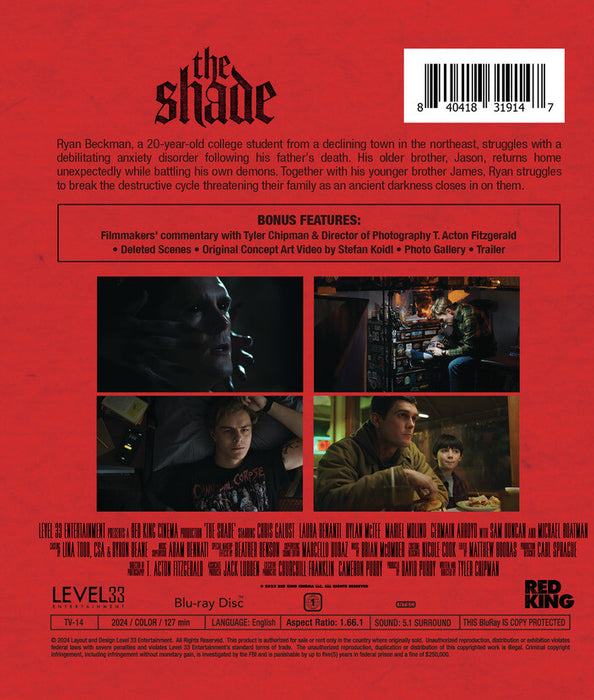 The Shade (MOD) (BluRay Movie) - back cover art