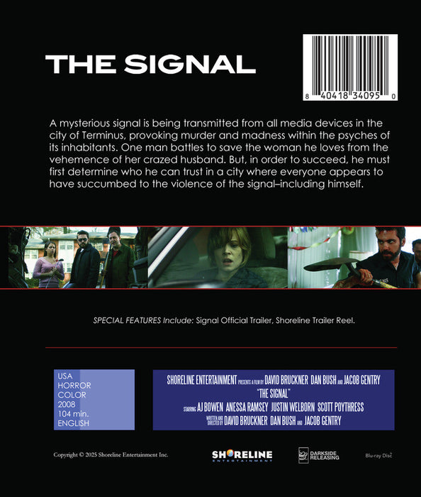 The Signal (MOD) (BluRay Movie) - back cover art
