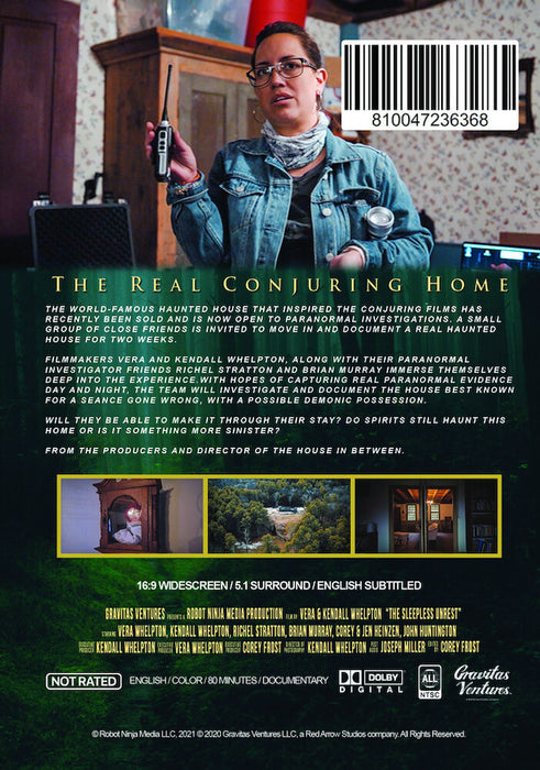 The Sleepless Unrest (MOD) (DVD Movie) - back cover art
