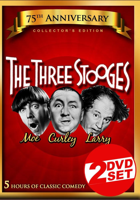 The Three Stooges: Five Hours of Classic Comedy (2 Disc Set) DVD - movie cover art