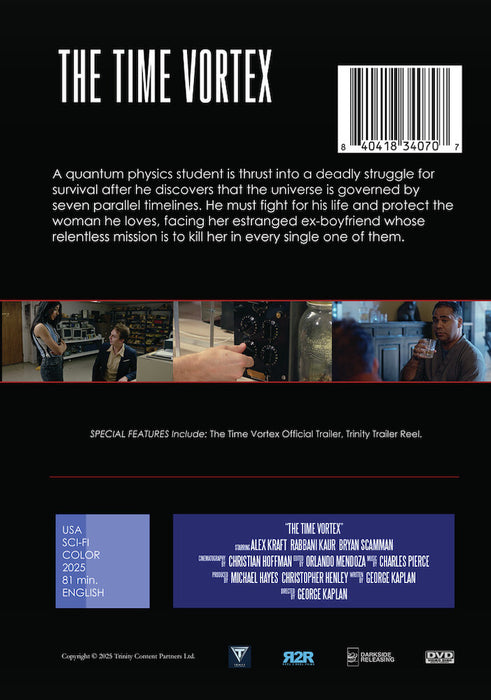 The Time Vortex (MOD) (DVD Movie) - back cover art