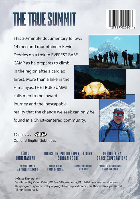 The True Summit (MOD) (DVD Movie) - back cover art