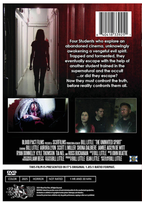The Uninvited Spirit (MOD) (DVD Movie) - back cover art