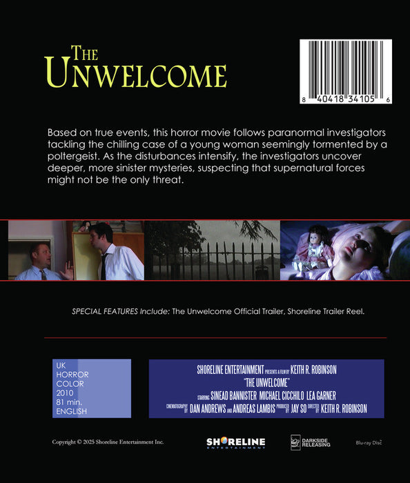The Unwelcome (MOD) (BluRay Movie) - back cover art