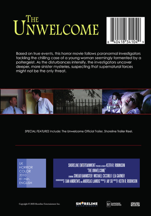 The Unwelcome (MOD) (DVD Movie) - back cover art
