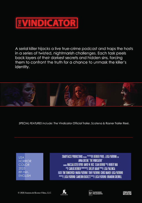The Vindicator (MOD) (DVD Movie) - back cover art