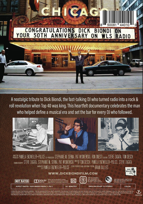 The Voice That Rocked America - The Dick Biondi Story (MOD) (DVD Movie) - back cover art