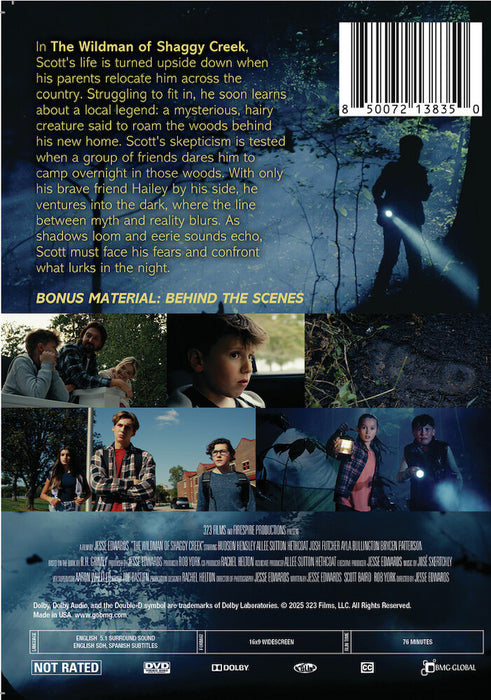 The Wildman of Shaggy Creek (MOD) (DVD Movie) - back cover art
