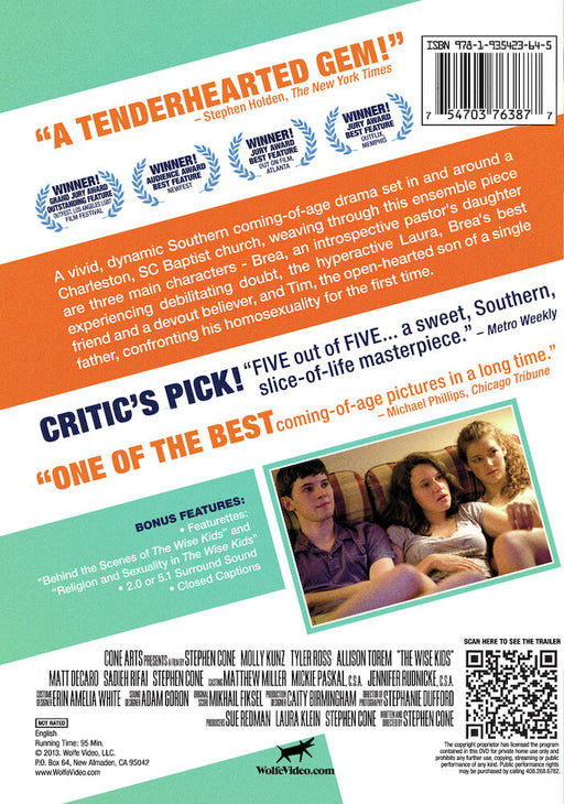The Wise Kids (MOD) (DVD Movie) - back cover art