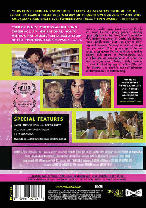 Thirsty (MOD) (DVD Movie) - back cover art