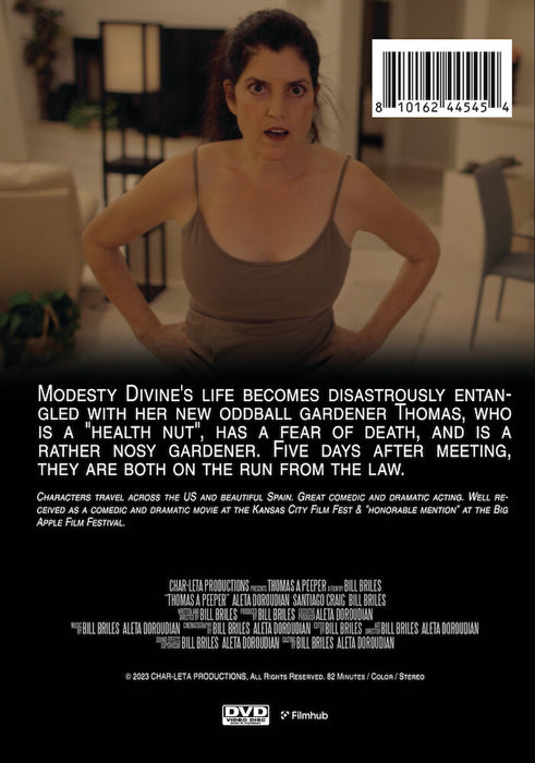Thomas A Peeper (MOD) (DVD Movie) - back cover art