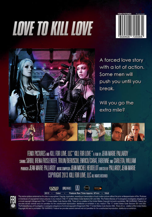 To Kill For Love (MOD) (DVD Movie) - back cover art