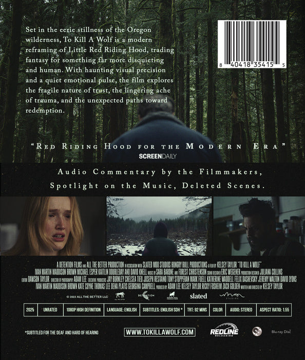 To Kill a Wolf (MOD) (BluRay Movie) - back cover art