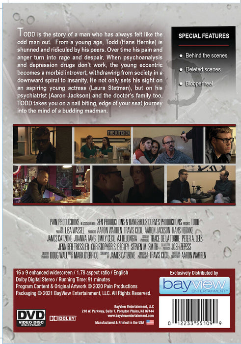 Todd (MOD) (DVD Movie) - back cover art
