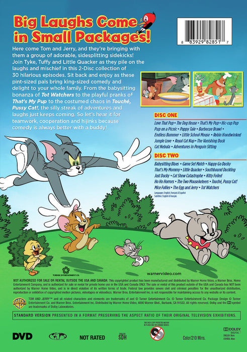Tom & Jerry: Pint-Sized Pals (MOD) (DVD Movie) - back cover art