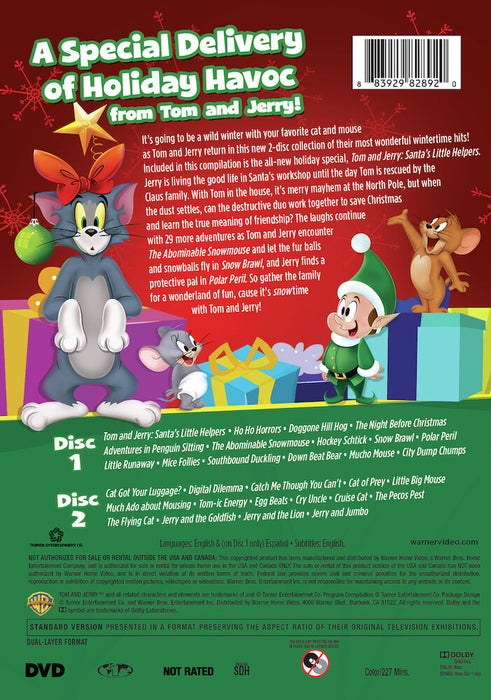 Tom and Jerry: Santa's Little Helpers (MOD) (DVD Movie) - back cover art